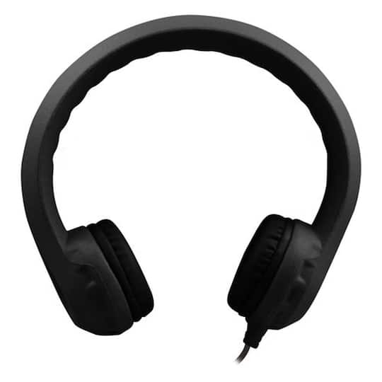HamiltonBuhl; HamiltonBuhl® Flex-Phones™ Black Indestructible Foam Headphones; Category:Headphones; Image:1
